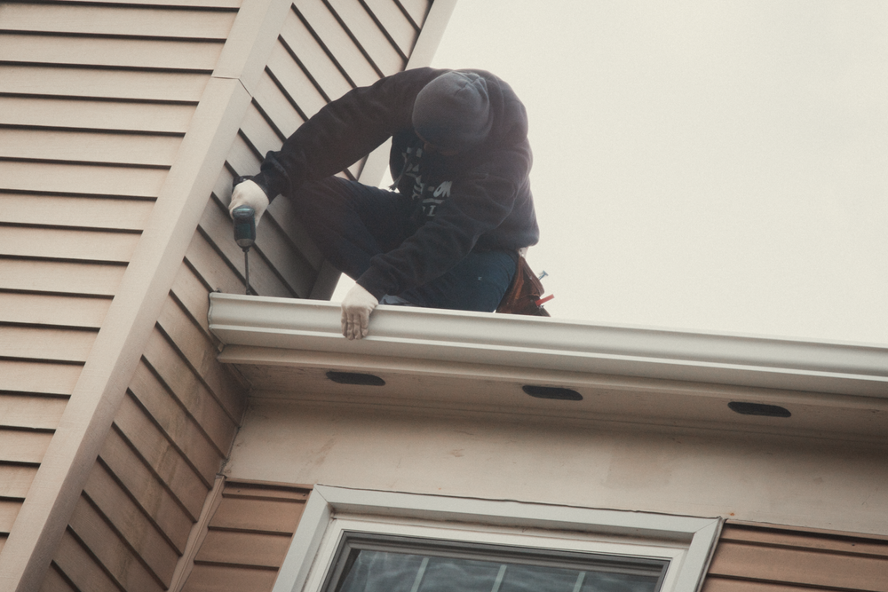 Gutter guard system on a Stittsville house image